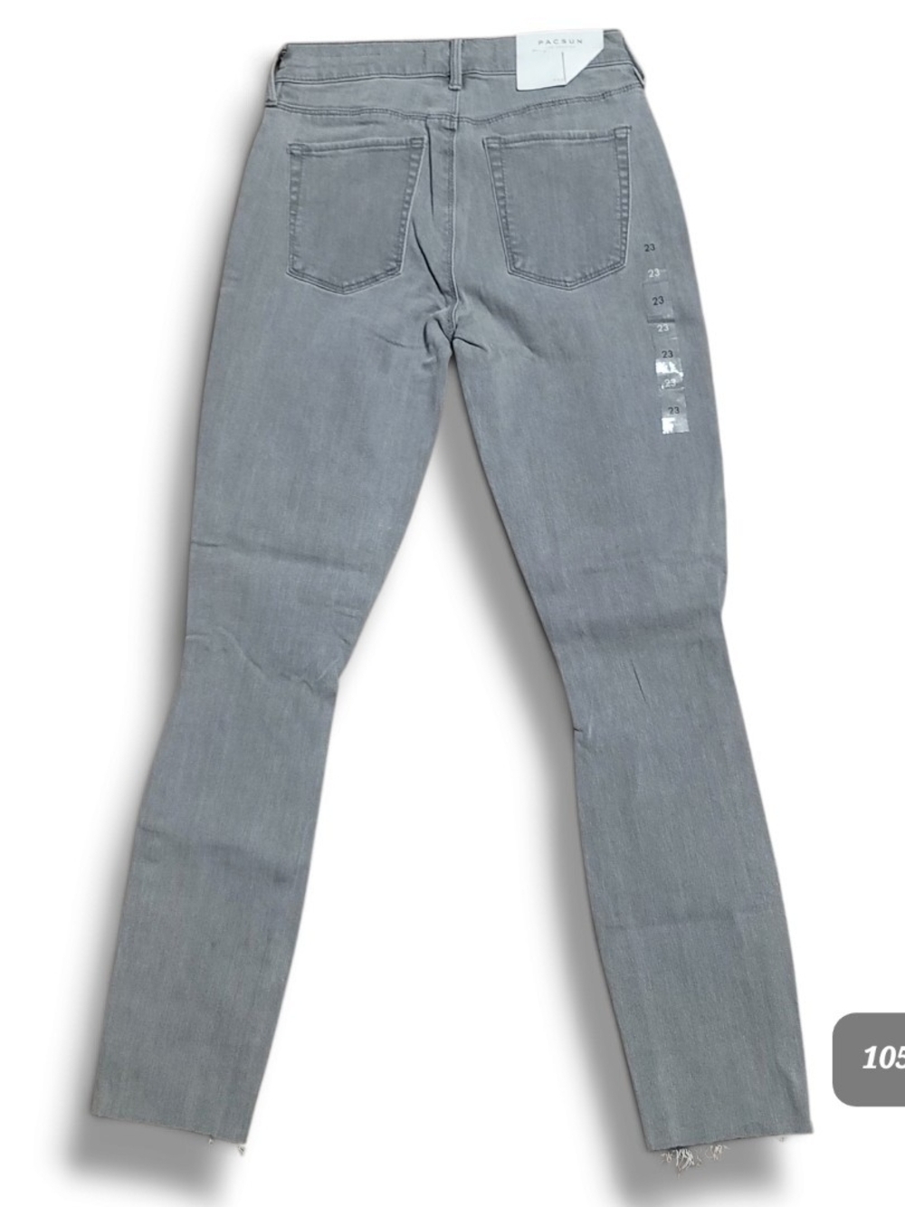PACSUN - 23" Waist Women's Gray Distressed Skinny Jeans - Picture 2 of 6